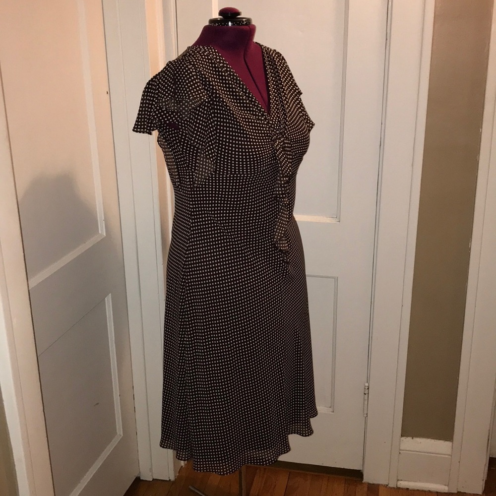 Brown polka dot dress